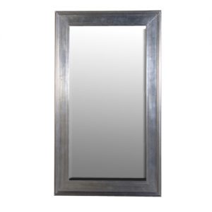 Lg.Silver/Black Frame Mirror