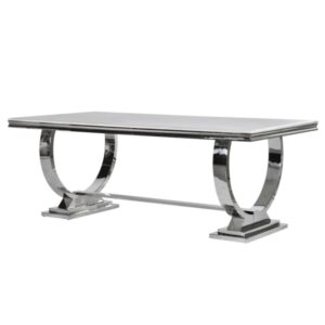 The Steel & Composite Marble Dining Table gives to your room the perfect touch