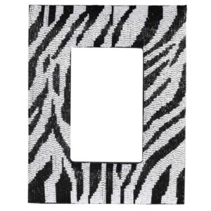 The Zebra Print Beaded Photo Frame gives to any room the perfect look
