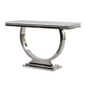 The Steel & Composite Marble Console Table gives to your home the perfect touch