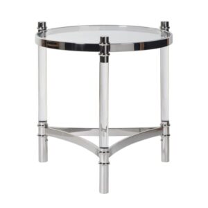 The Acrylic Rod and Stainless Steel End Table gives glamour to your room