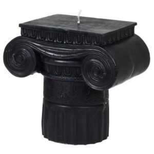 The Large Black Roman Pillar Candle gives a nice look on your coffee table