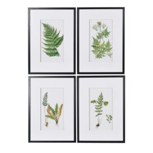The Set of 4 Fern Floral Pictures gives to your a fresh ambiance.