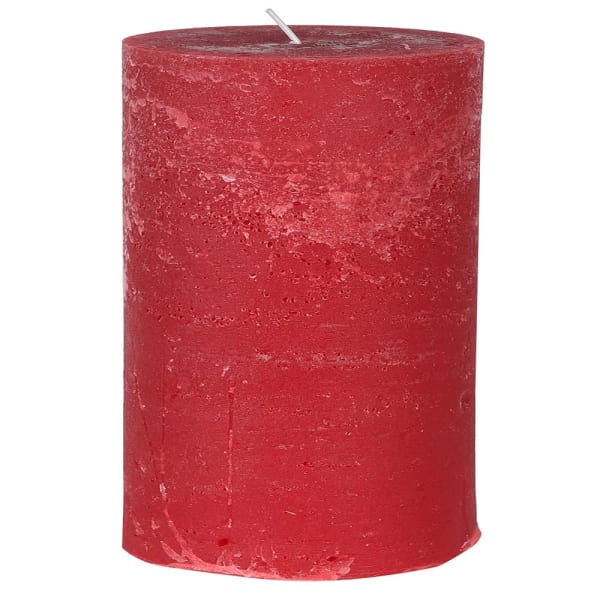 The Small Rustic Red Candle gives to your room a romantic ambiance