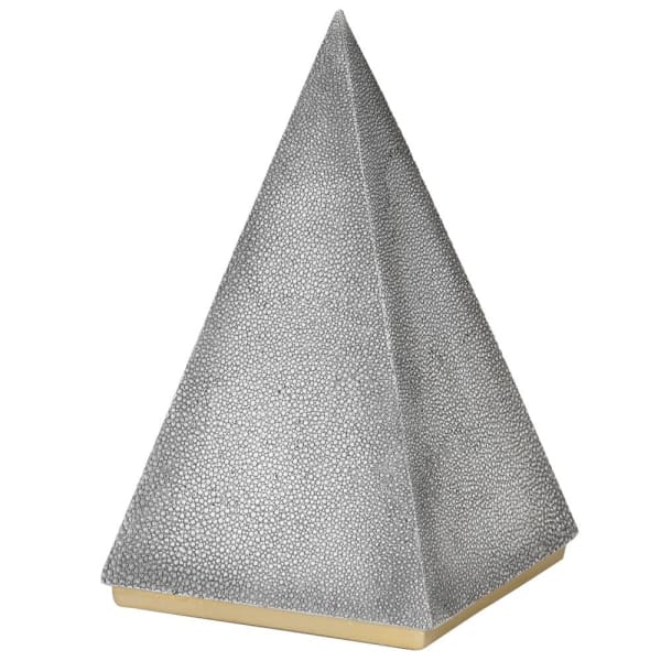 The Faux Shagreen Pyramid together with other products gives to your room the perfect touch.