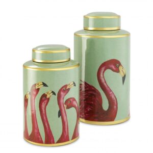 Flamingos are the vintage design element of the moment