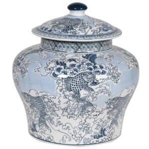 The Chinese Carp Lidded Jar gives to your room the perfect touch