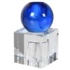 The Crystal Blue and Clear Reversible Candleholder gives to your room the perfect look