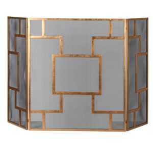 The Contemporary Gold and Mesh Firescreen gives to your room the perfect touch