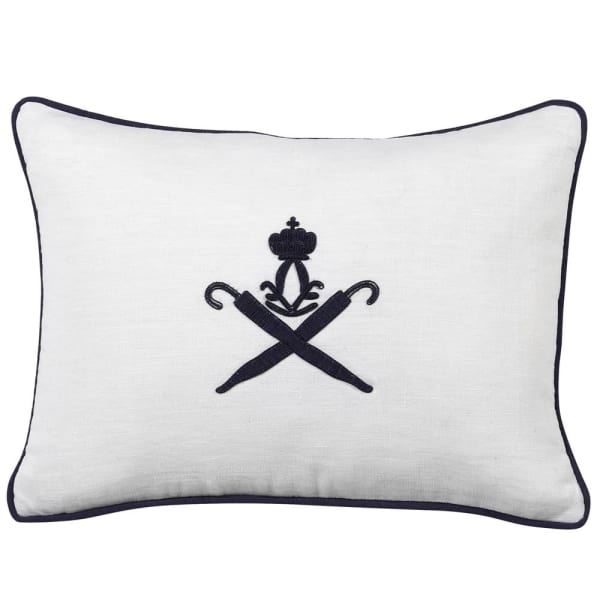The Linen Cushion Cover with Umbrella Embroidery gives a nice statement to your Lounge