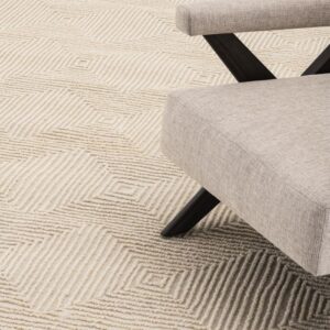 Give your home interior a natural look and feel with the ivory coloured Carpet Byzance.